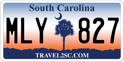 SC license plate MLY827