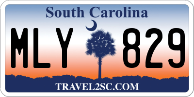 SC license plate MLY829