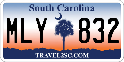 SC license plate MLY832