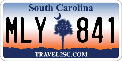 SC license plate MLY841