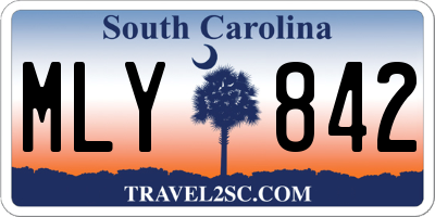 SC license plate MLY842