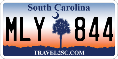 SC license plate MLY844