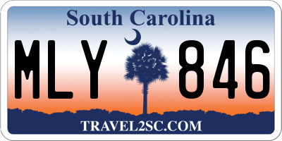 SC license plate MLY846