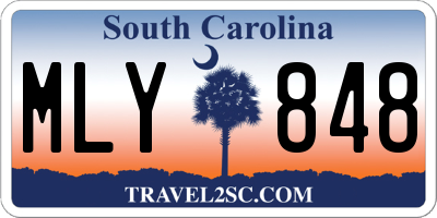 SC license plate MLY848