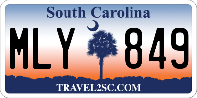 SC license plate MLY849
