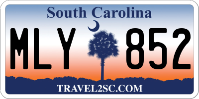 SC license plate MLY852