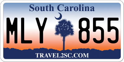 SC license plate MLY855