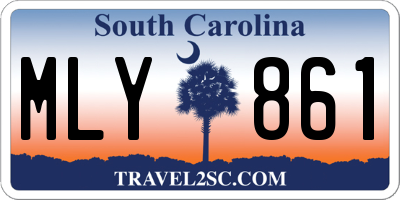 SC license plate MLY861