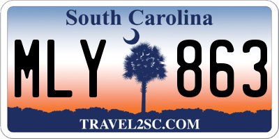 SC license plate MLY863