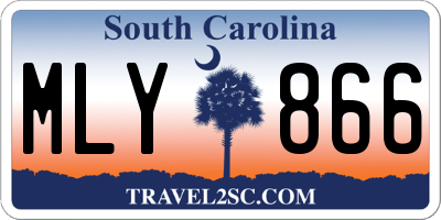 SC license plate MLY866
