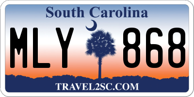 SC license plate MLY868