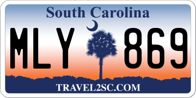 SC license plate MLY869