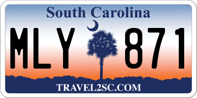 SC license plate MLY871