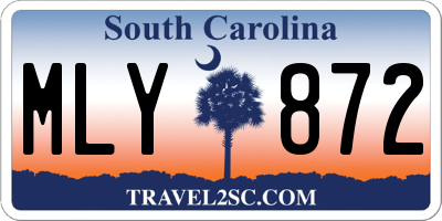 SC license plate MLY872