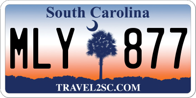 SC license plate MLY877