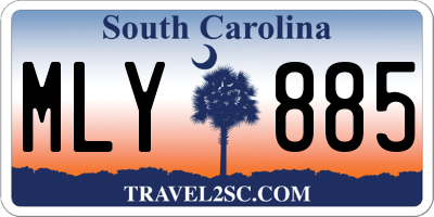 SC license plate MLY885
