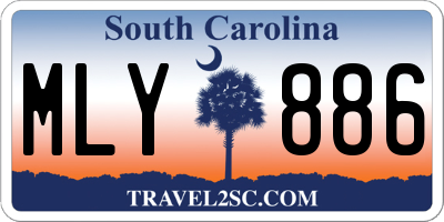 SC license plate MLY886