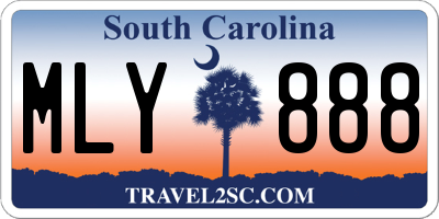 SC license plate MLY888