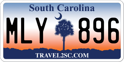 SC license plate MLY896