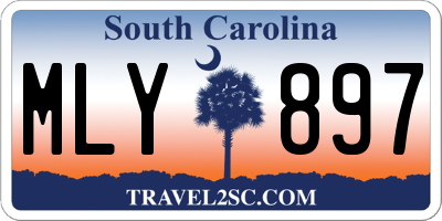SC license plate MLY897