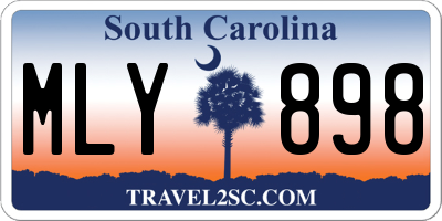 SC license plate MLY898