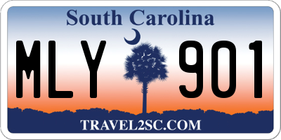 SC license plate MLY901