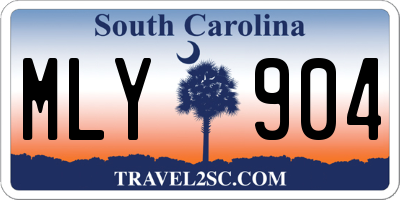 SC license plate MLY904
