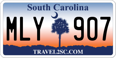 SC license plate MLY907