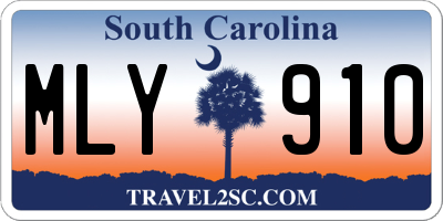 SC license plate MLY910
