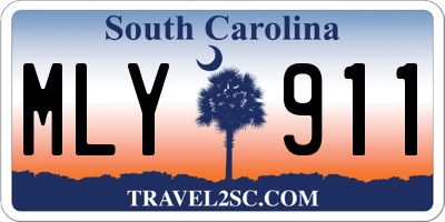 SC license plate MLY911