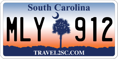 SC license plate MLY912