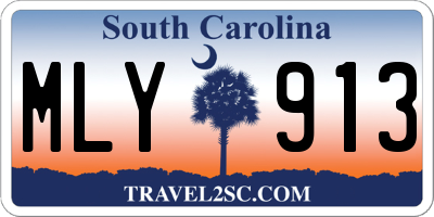 SC license plate MLY913