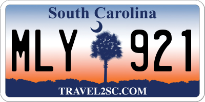 SC license plate MLY921