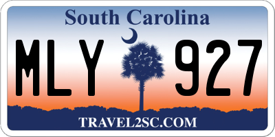 SC license plate MLY927