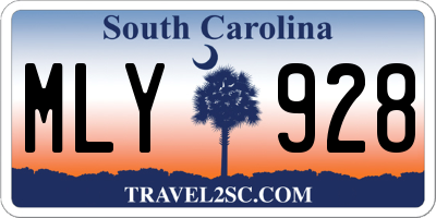 SC license plate MLY928