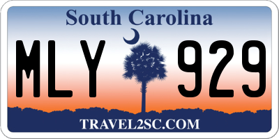 SC license plate MLY929