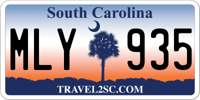 SC license plate MLY935