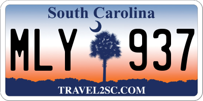 SC license plate MLY937