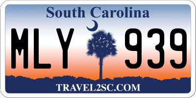 SC license plate MLY939