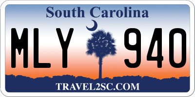 SC license plate MLY940