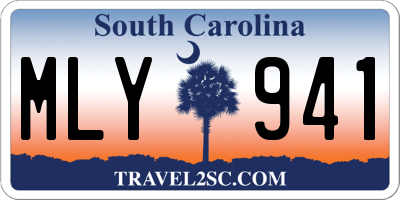 SC license plate MLY941