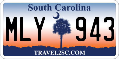 SC license plate MLY943