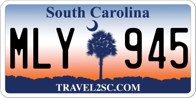 SC license plate MLY945