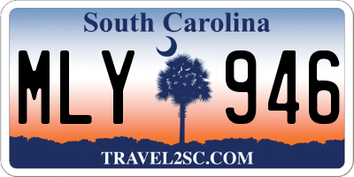 SC license plate MLY946