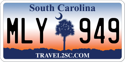 SC license plate MLY949