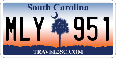 SC license plate MLY951