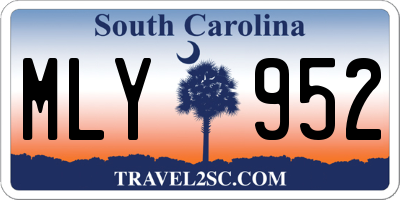 SC license plate MLY952