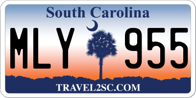 SC license plate MLY955