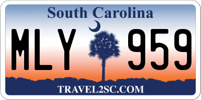 SC license plate MLY959