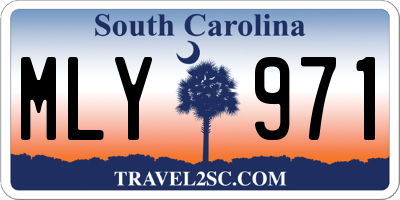 SC license plate MLY971